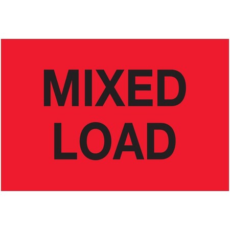 Box Partners 2 x 3 in. Mixed Load LabelsFluorescent Red DL1624